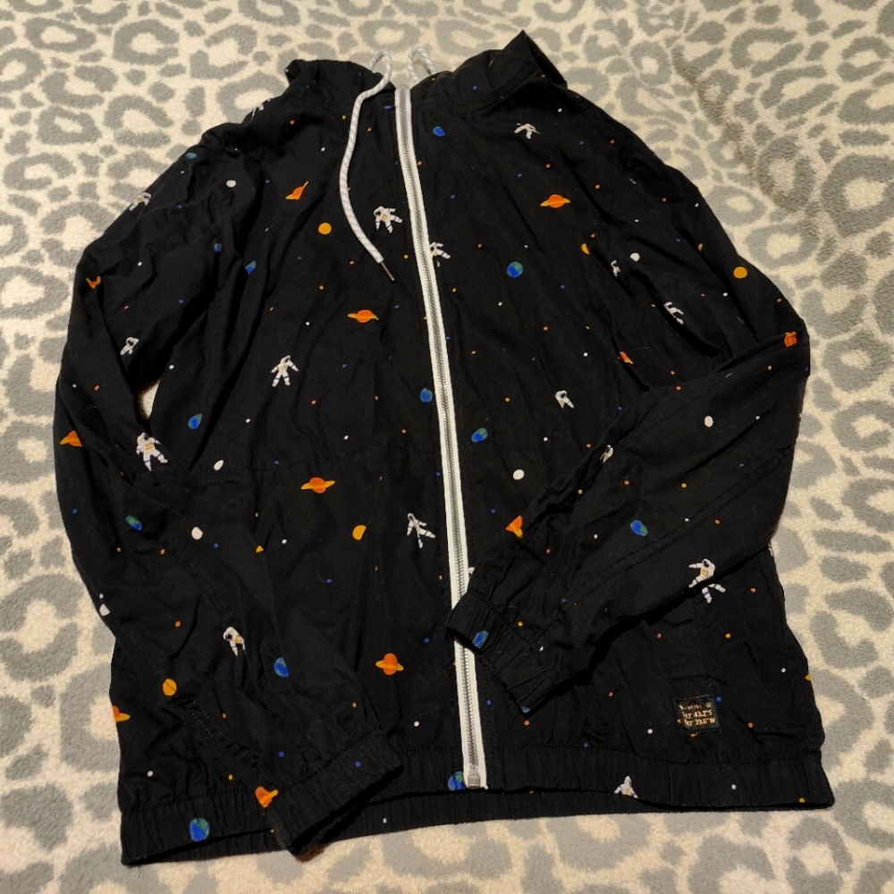 Men's denim and flower jacket